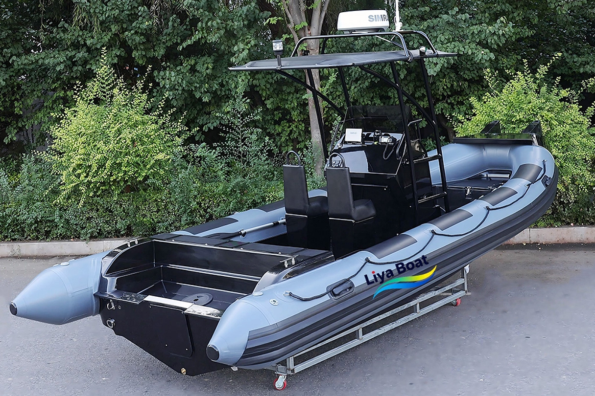 Liya 6.6m Black Military RIB Boat 200-250HP | 8 Seats | Patrol & Security Craft